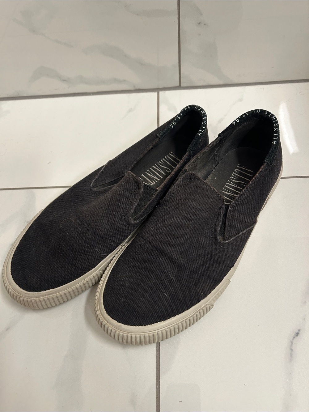 AllSaints slides black